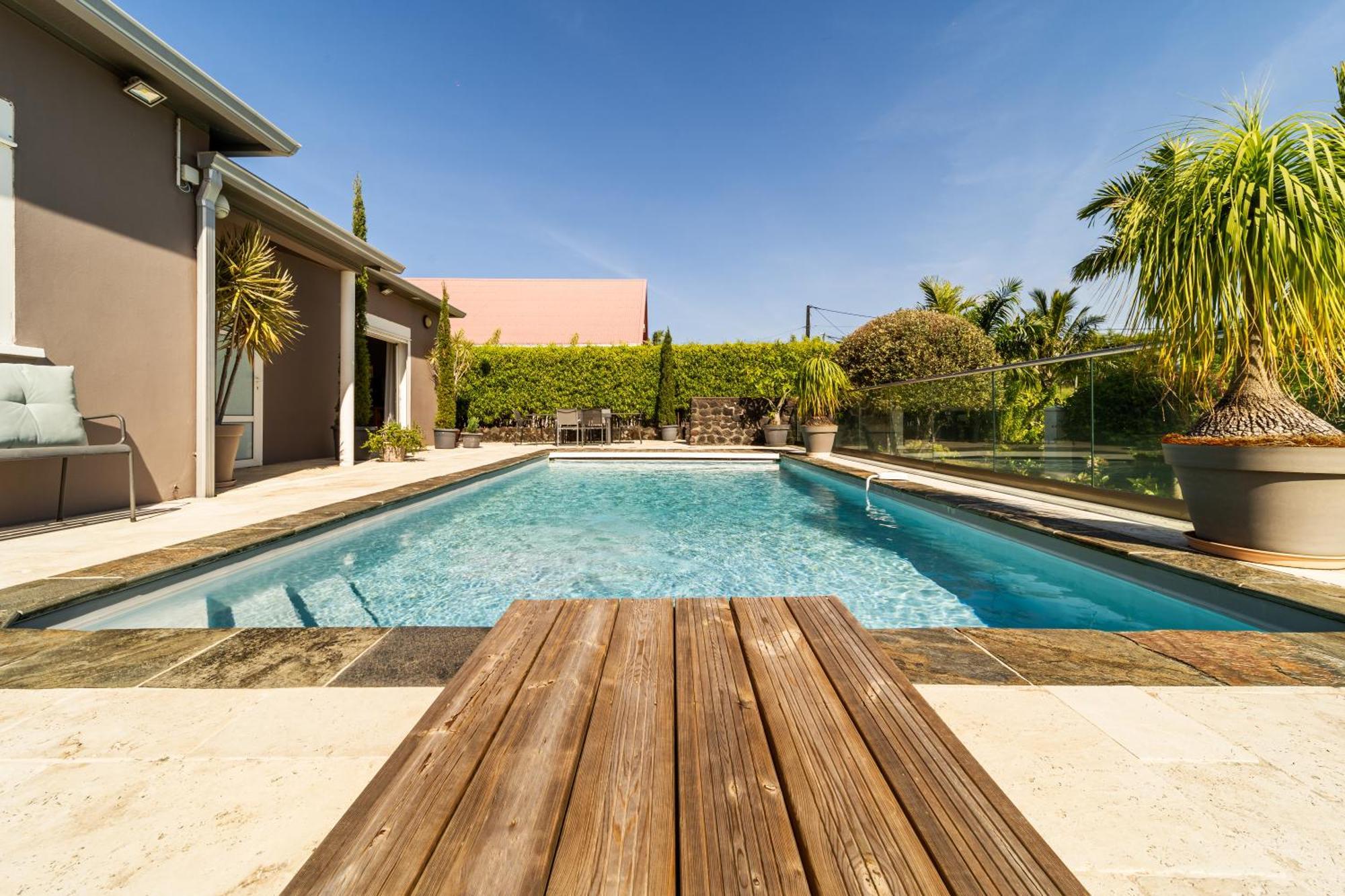Villa Avec Piscine Vue Mer Et Montagne, En Pleine Nature سانت-جوزيف المظهر الخارجي الصورة